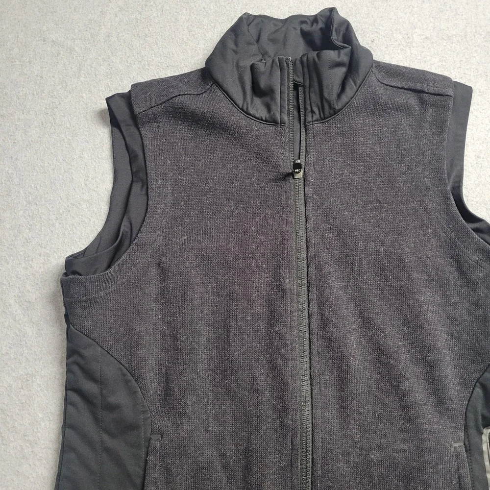 Nike Golf Tour Performance Womens Medium Black Knit Full Zip Vest Pickleball‎
